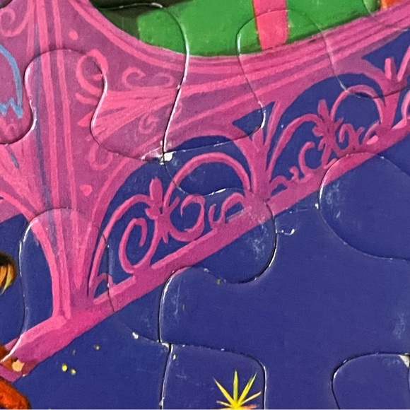 Vintage Christmas Frame Tray Puzzle Santa Reindeer Western Publishing MCM #4424 - Picture 8 of 16